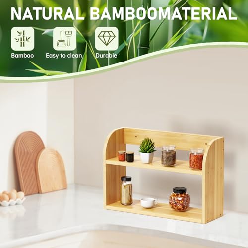 2 Tier Bamboo Spice Rack (Natural / 2 Tier)