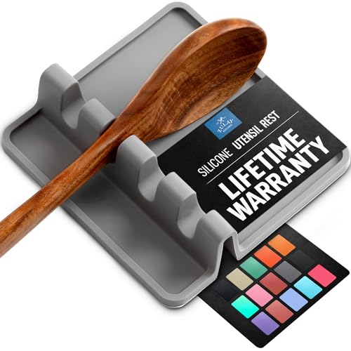 Spoon Rest for Multiple Utensils High Heat (Medium / Gray)