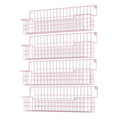 Spice Rack, 4-Pack Seasoning Organizer Wall Mounted for Kitchen Storage Organization, Metal Spice Holder Shelf for Cabinet, Pantry, Pink (Pink-4 Pack)