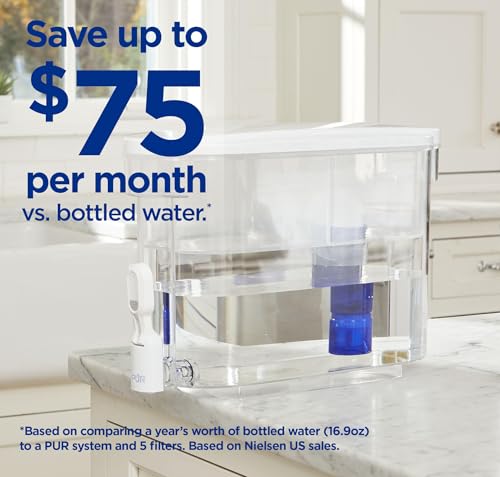 Plus 30 Cup Water Filter Dispenser with 1 Lead (PUR PLUS Lead Reducing Filter / White)