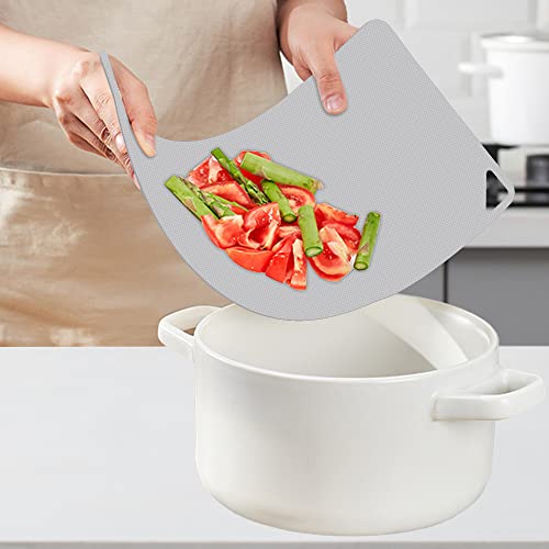 Plastic Flexible Cutting Boards for Kitchen (Multi Grey - S&L - 10)