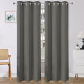 Blackout Curtains 90 Inches Long 2 Panels Set (Light Grey / 37"W x 90"L (Pack of 2))