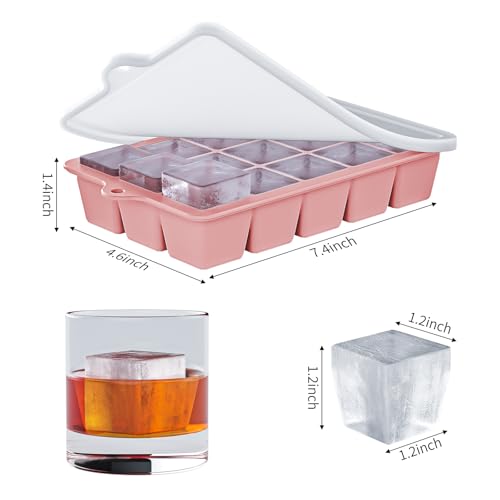 Silicone Ice Cube Tray 3 Pack (Purple +Pink+Mint / Ice Cube Tray 3 Pack)