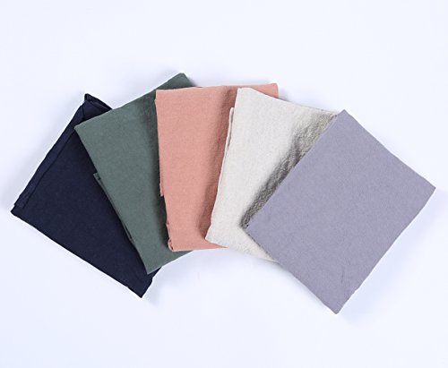 Round Skirt Soft Cotton Linen Apron Solid Color Halter Cross Bandage Aprons Japanese Style X Shape Double Pockets Kitchen Cooking Clothes Chef Summer Fit (Orange Red)
