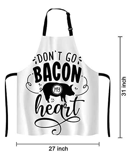 Don't Go Bacon My Heart Kitchen Cooking BBQ Chef Apron (Multi Lf267)