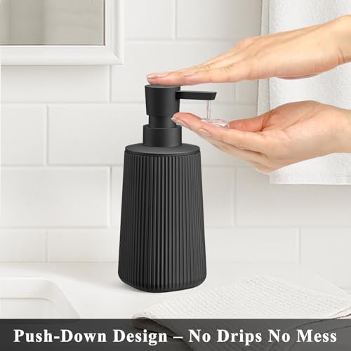 Black 2 Pack Hand Soap Dispensers Set (Black Set of 2)