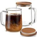 Large Glass Coffee Mugs (24OZ)