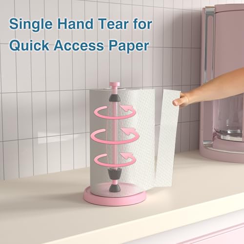Pink Paper Towel Holder Countertop (Pink)