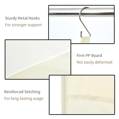 4 Shelf Hanging Closet Organizer (4-shelf Beige / 2-Pack)
