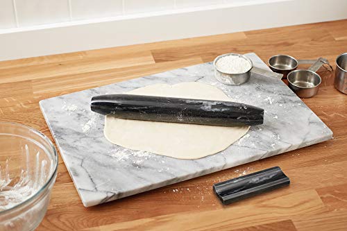 48759 Black Marble French Rolling Pin (2 x 12 x 2 inches / Black)