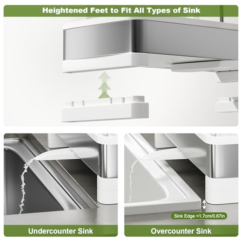 Sponge Holder for Kitchen Sink (E-white)