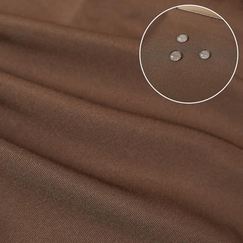 Barista Tools Apron for Women Hairstylists Servers Waterproof Canvas Kitchen Apron with 3 Pockets for Cooking Gardening (Dark Brown)