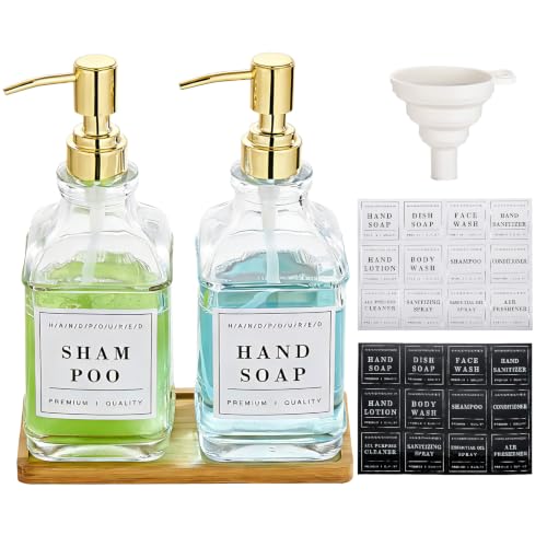 Glass Soap Dispenser with Gold Pump (Blk-5070-2g)