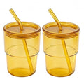 13 oz Tumbler Water Glass (2pcs Amber)