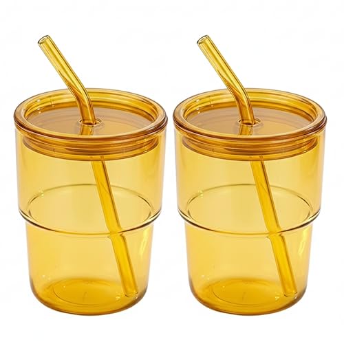 13 oz Tumbler Water Glass (2pcs Amber)