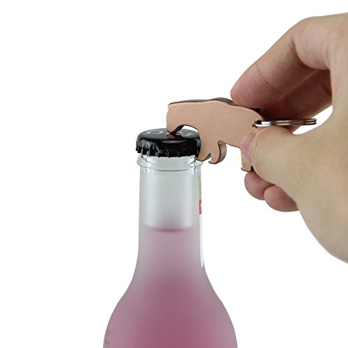 Bear Aluminum Alloy Beer Bottle Opener Keychain Key Tag Chain Ring Accessories (Bear)