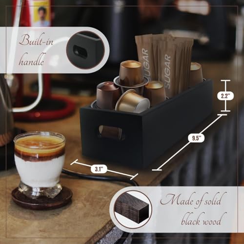 Moldie Multi Purpose Matte Black Wood Organizer