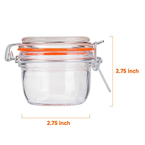 5 oz Glass Jars With Airtight Lids (Round-5oz12pack)