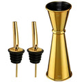 Jigger for Bartending (1 Jigger+ 2 Pourers / Gold)