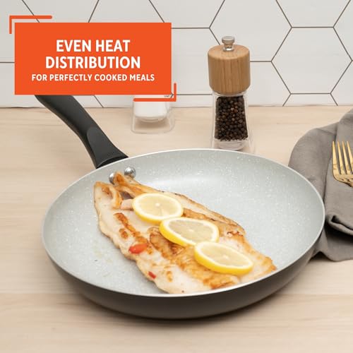 9.5 Inch Premier Cera Aluminum Speckled Gray Ceramic Fry Pan (Ceramic / 9.5 Inches)