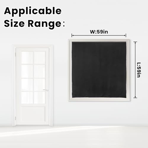 Adhesive Blackout Curtains (59"W x 59"L (Pack of 1) / Black)