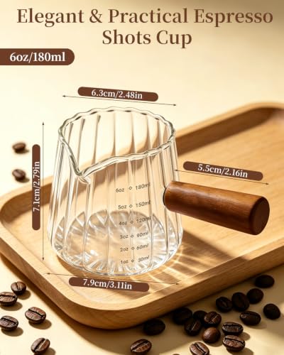 Espresso Measuring Cup 6 Oz (Transparent Color / 6 oz)