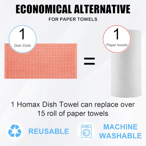 100% Cotton Terry Kitchen Towels (Coral / 13 X 28 - 6 Pack)