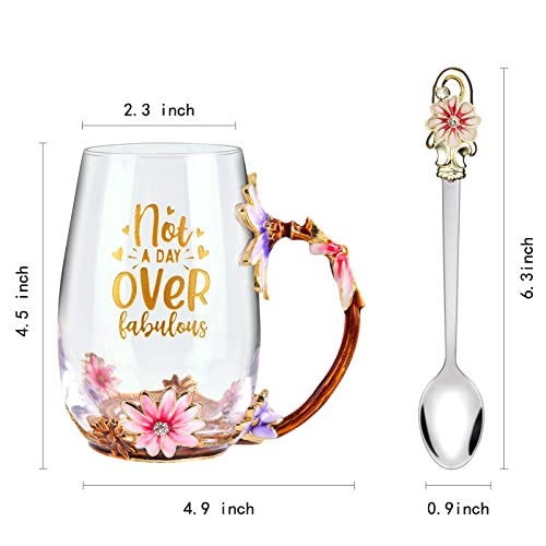 Birthday Gifts for Women Mom Tea Cup Unique Friendship Mothers Gifts for Her from Daughter Son Ideas for Friend Female Sister Coworker (Purple)