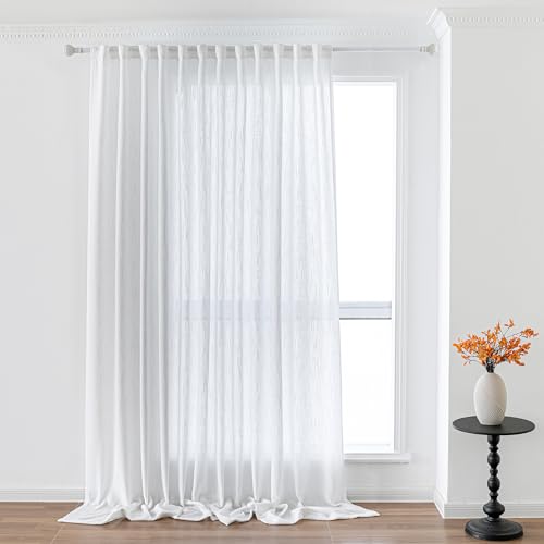 White Curtains for Living Room 1 Panel (Customsize / White)
