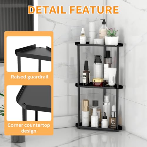 3 Tier Bathroom Counter Organizer (Black 3 Tier)