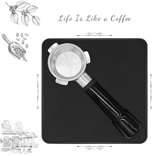 Coffee Tamper Mat for Portafilter (Black)