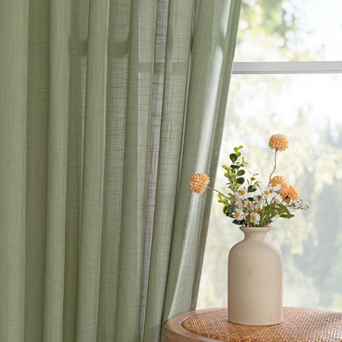 French Door Curtains for Closet Doorways (50"W x 72"L (Pack of 2) / Sage Green-new)