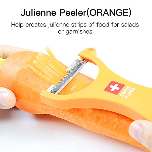 Original Swiss Made Peeler Vegetable&Fruits stainless steel blade Peeler for kitchen (ORANGE-vegetable grater)