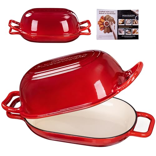 12 x 8 Inch 5QT Oval Dutch Oven for Bread Baking