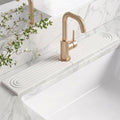 Stone Faucet Mat for Kitchen Sink (White / 15.7" x 3.9")