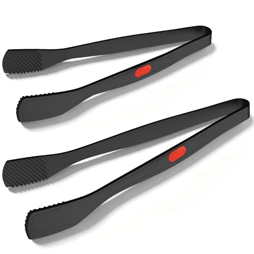 Silicone Kitchen Tongs for Cooking (Black)
