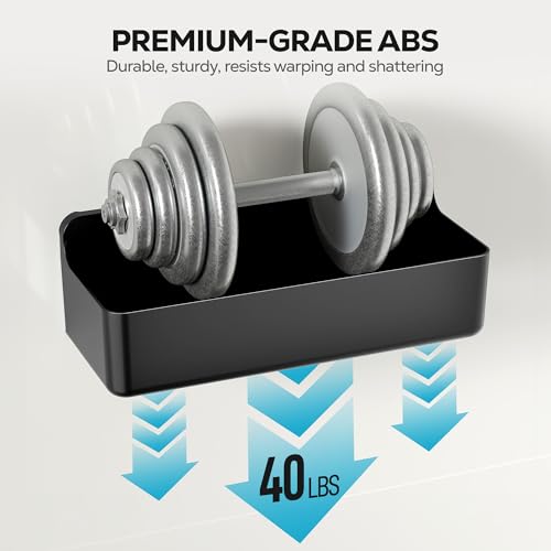 Adhesive Shower Shelves (Black / 4 pieces)