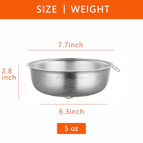 Stainless Steel Colander and Fine Mesh Strainer for Kitchen