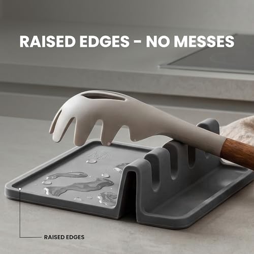 Spoon Rest for Multiple Utensils High Heat (Medium / Gray)