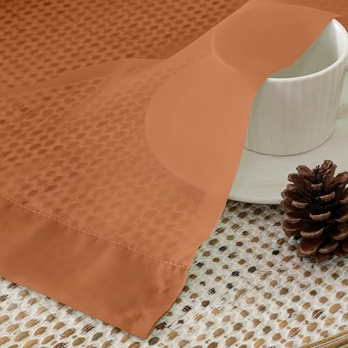 Orange Sheer Curtains 54 Inch Length 2 Panels Set (42"W x 54"L (Pack of 2) / Orange)