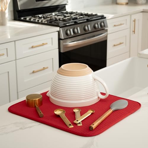Dish Drying Mat (Red / 16" x 18")