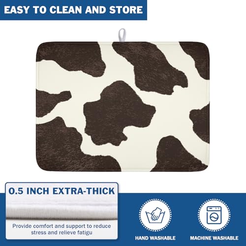 Milk Cow Drying Mat 24x18 Inch (Beige Brown / 24" x 18")
