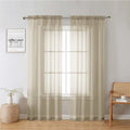 Taupe Sheer Curtains 78 Inches Long 2 Panels (Taupe / 42"W x 78"L (Pack of 2))