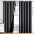 100% Blackout Curtains for Bedroom 84 Inches Long 2 Panels Set (60"W x 84"L (Pack of 2) / Dark Grey)