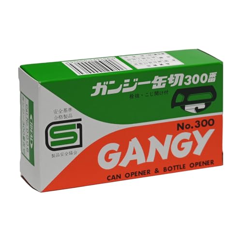 GANGY 2 in 1 Can Opener and Bottle Opener Made in Japan Steel Body with Stainless Steel Blade Compact Easy to Use Kitchen Tool (#300 Large)