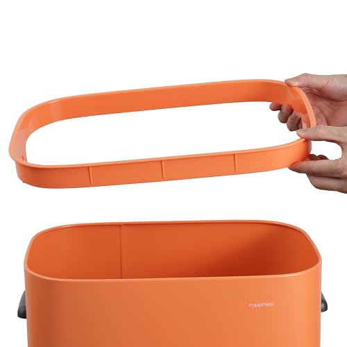 Tammi 14.5 Gal Slim Push Button Trash Can (Carrot Cake)