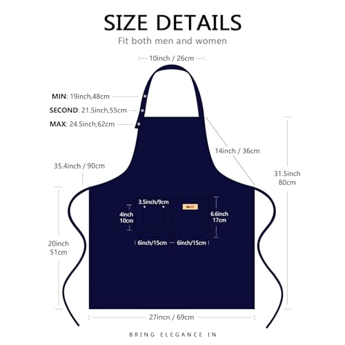 Extra Large Aprons for Men (Blue)