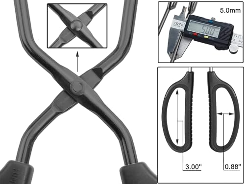 Stainless Steel Scissor Tongs 12" and 16" Set (Black / 12" 16")