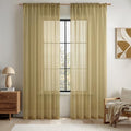 Dark Gold Sheer Curtains 54 X 108 Inches (Dark Gold / 54"W x 108"L (Pack of 2))
