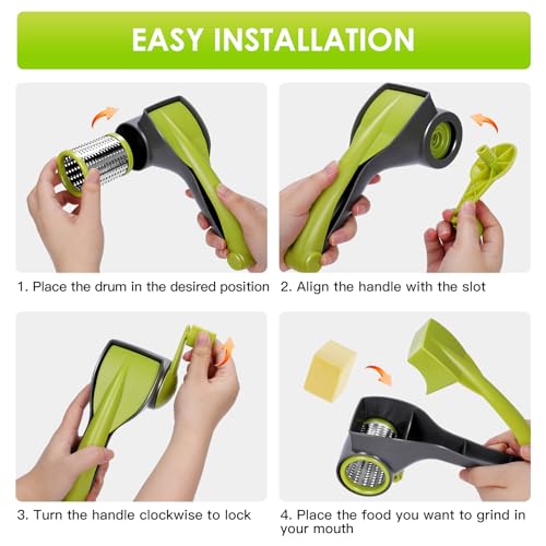 Cheese Grater Hand Crank (Green)